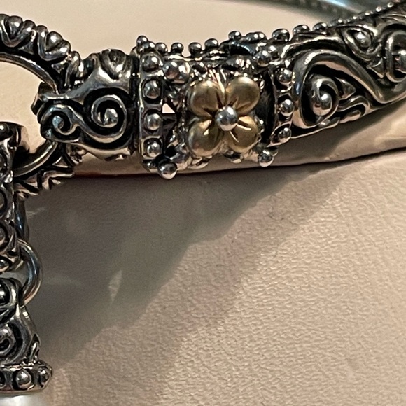 Barbara Bixby Hinged Cuff Bracelet With Pearl Enhancer Charm - Picture 12 of 14